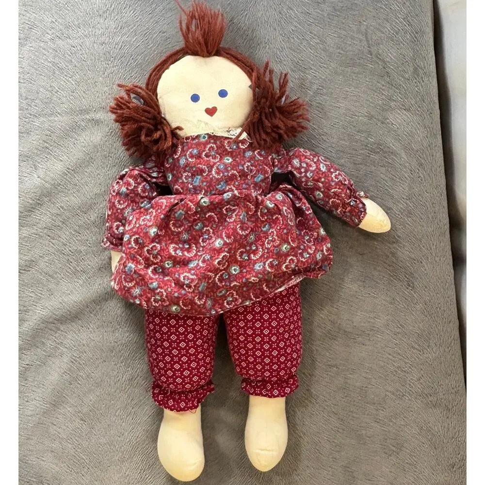 Plain Jane Cloth Rag Doll Target/Commonwealth Yarn Hair Painted Face 1988 VTG